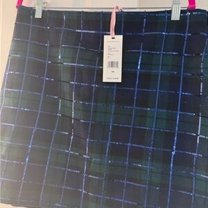 Vineyard Vines Blue and Green Sequin Mini Skirt